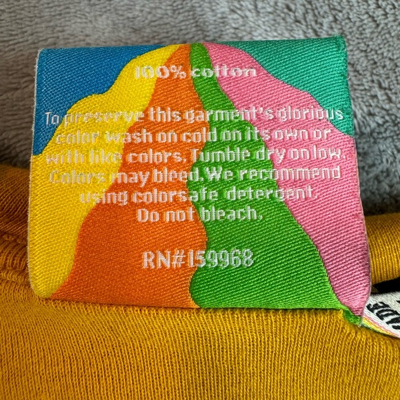 NWOT Big Bud Press Sailor Tee Top Mustard Yellow Size Small - Picture 9 of 12